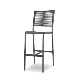Bar Side Chair Charcoal Rope